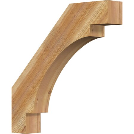 Ekena Millwork 4"W x 24"D x 24"H Merced Rough Sawn Knee Brace, Western Red Cedar BRC04X24X24MRC00RWR